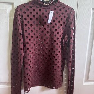 Gilded Intent Maroon Cutout Knit Top